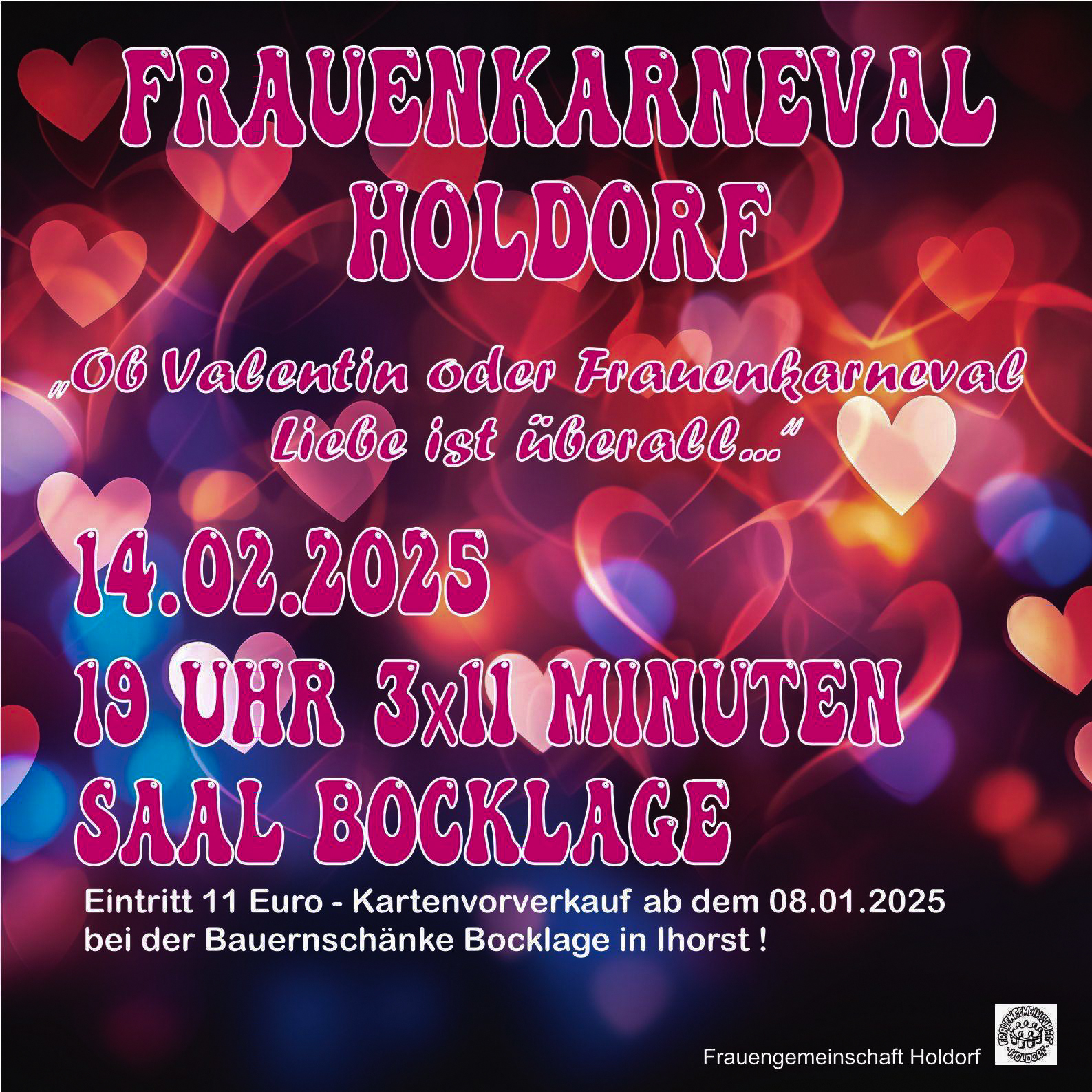 25 Holdorf-Frauenkarneval Ankündigung