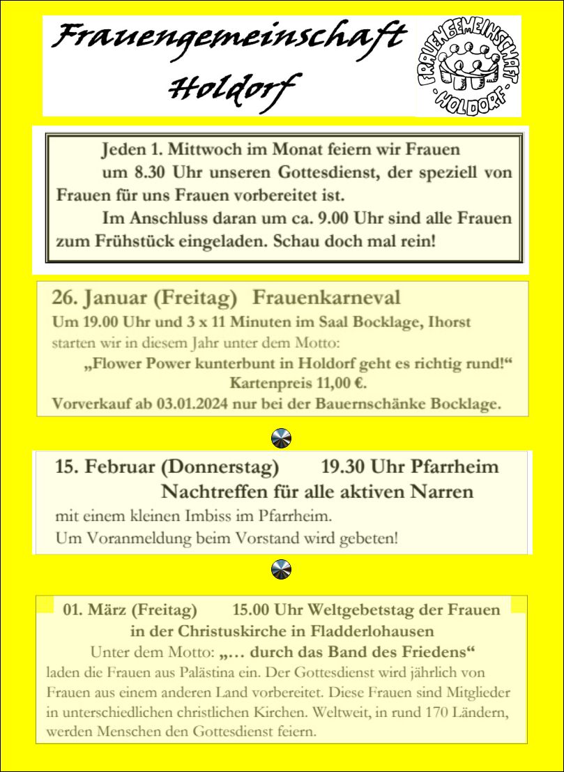 24 Frauengemeinschaft StPeteruPaul Januar bis M&auml;rz