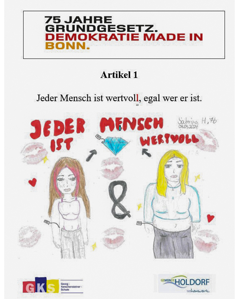 24 Plakatwettbewerb - 75 - Jahre  Grundgesetz