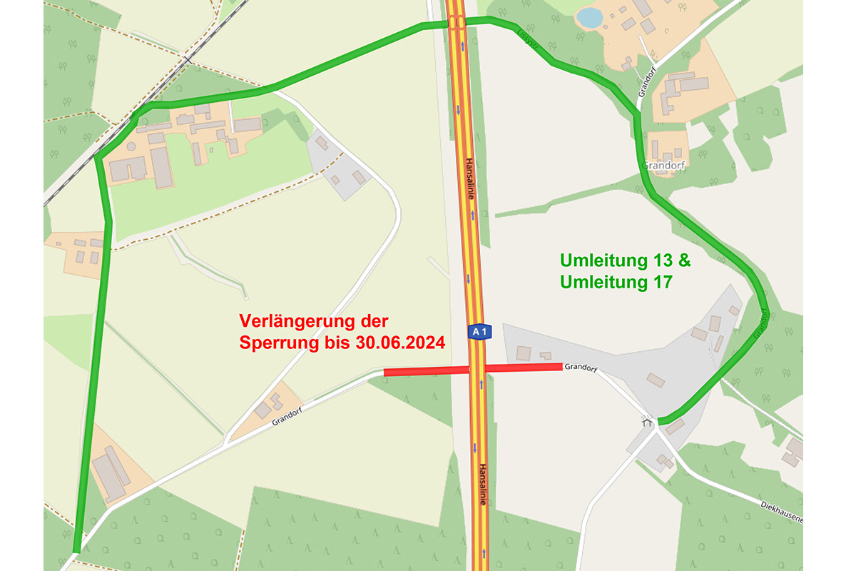 24 BAB-Br&uuml;cke Grandorf gesperrt